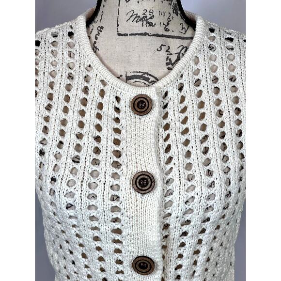 525 America Adele Cropped Short Sleeves Cardi Chalk size S - Picture 8 of 14
